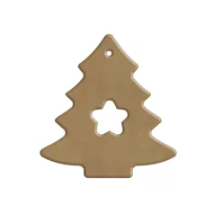   MDF dekoráció 6x6 cm Karácsonyfa - AladinE Wood decoration (1 db)
