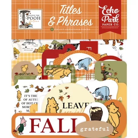 Echo Park Winnie The Pooh Autumn Kivágatok Titles & Phrases (1 csomag)