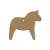 MDF dekoráció 6x6 cm Ló - AladinE Wood decoration (1 db)