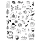 Dekor gumibélyegző Karácsonyi motívumok - AladinE Creative Foam Stamps (1 csomag)