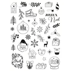   Dekor gumibélyegző Karácsonyi motívumok - AladinE Creative Foam Stamps (1 csomag)