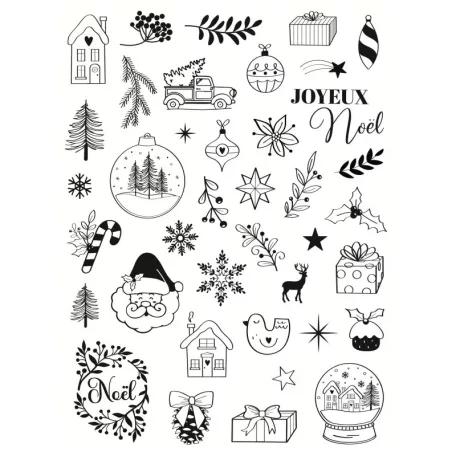 Dekor gumibélyegző Karácsonyi motívumok - AladinE Creative Foam Stamps (1 csomag)