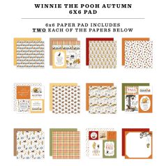   Echo Park Winnie The Pooh Autumn Scrapbook papírkészlet 6" (15 cm) Paper Pack (24 lap)