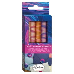   Márványos pecsétviasz rúd Pink Amber - AladinE Marbled Sealing Wax Stick (5 db)