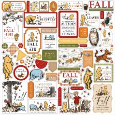   Echo Park Winnie The Pooh Autumn Matrica 12" (30 cm) Cardstock Stickers (1 ív)