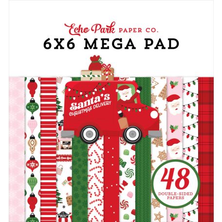 Echo Park Santa's Christmas Delivery Scrapbook papírkészlet 6" (15 cm) Paper Pack (48 lap)
