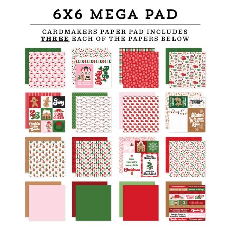 Echo Park Santa's Christmas Delivery Scrapbook papírkészlet 6" (15 cm) Paper Pack (48 lap)