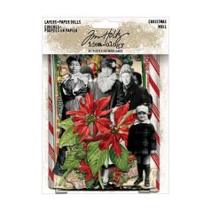   Tim Holtz Díszítőelem Christmas Layers + Paper Dolls Idea-ology Tim Holtz (1 csomag)