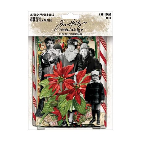 Tim Holtz Díszítőelem Christmas Layers + Paper Dolls Idea-ology Tim Holtz (1 csomag)