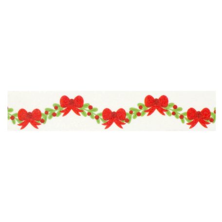 Echo Park Santa's Christmas Delivery Dekorációs ragasztószalag Holly And Bows Garland Washi Tape (1 db)