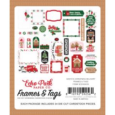   Echo Park Santa's Christmas Delivery Kivágatok Frames & Tags (1 csomag)
