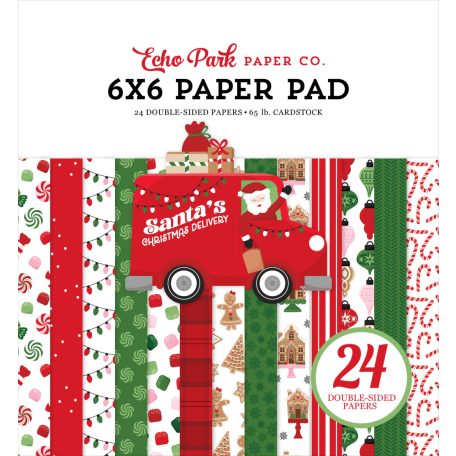 Echo Park Santa's Christmas Delivery Scrapbook papírkészlet 6" (15 cm) Paper Pack (24 lap)