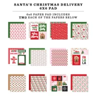   Echo Park Santa's Christmas Delivery Scrapbook papírkészlet 6" (15 cm) Paper Pack (24 lap)