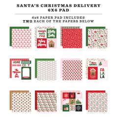   Echo Park Santa's Christmas Delivery Scrapbook papírkészlet 6" (15 cm) Paper Pack (24 lap)