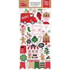   Echo Park Santa's Christmas Delivery Chipboard 6"X12" Chipboard Accents (1 ív)