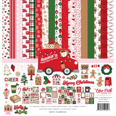 Echo Park Santa's Christmas Delivery Scrapbook papírkészlet 12" (30 cm) Collection Kit (1 csomag)