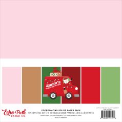   Echo Park Santa's Christmas Delivery Papírkészlet 12" (30 cm) Coordinating Solids Paper Pack (6 lap)