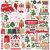 Echo Park Santa's Christmas Delivery Matrica 12" (30 cm) Cardstock Stickers (1 ív)