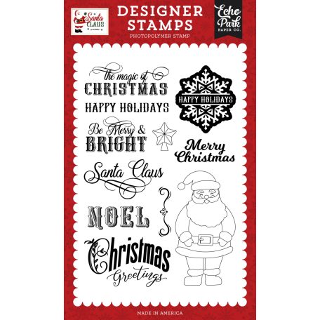 Echo Park Santa Claus Szilikonbélyegző Be Merry And Bright Clear Stamps (1 db)