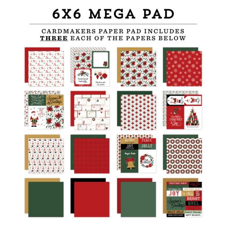 Echo Park Santa Claus Scrapbook papírkészlet 6" (15 cm) Paper Pack (48 lap)