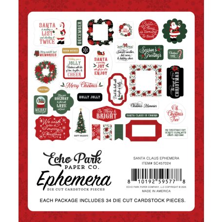 Echo Park Santa Claus Kivágatok Ephemera (1 csomag)