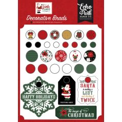   Echo Park Santa Claus Díszítőelem Adhesive Brads (1 csomag)