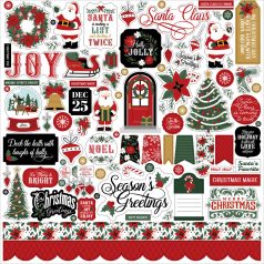   Echo Park Santa Claus Matrica 12" (30 cm) Cardstock Stickers (1 ív)