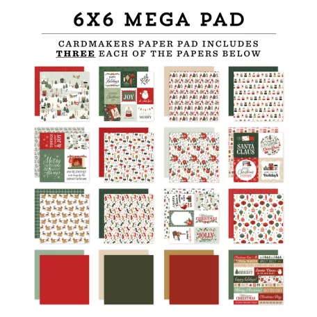 Carta Bella Christmas Village Scrapbook papírkészlet 6" (15 cm) Paper Pack (48 lap)