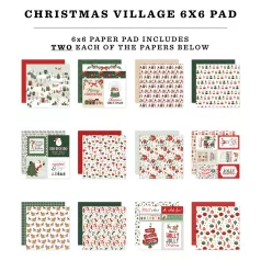   Carta Bella Christmas Village Scrapbook papírkészlet 6" (15 cm) Paper Pack (24 lap)