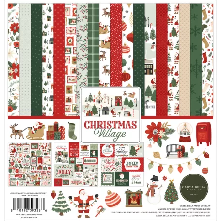 Carta Bella Christmas Village Scrapbook papírkészlet 12" (30 cm) Collection Kit (1 csomag)