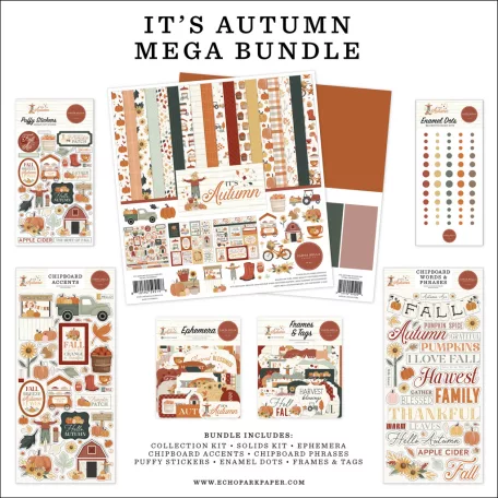 Carta Bella It's Autumn Scrapbook alkotócsomag 12" (30 cm) Mega Bundle (1 csomag)