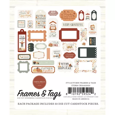 Carta Bella It's Autumn Kivágatok Frames & Tags (1 csomag)