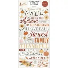   Carta Bella It's Autumn Chipboard 6"X12" Chipboard Phrases (1 ív)