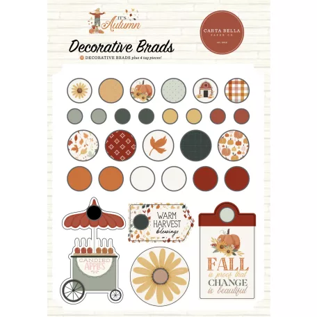 Carta Bella It's Autumn Díszítőelem Adhesive Brads (1 csomag)