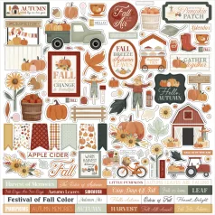   Carta Bella It's Autumn Matrica 12" (30 cm) Cardstock Stickers (1 ív)