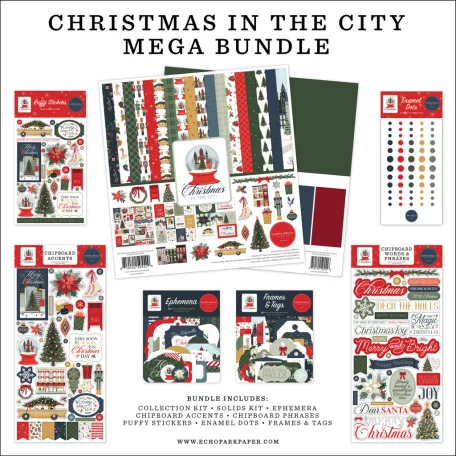 Carta Bella Christmas In The City Scrapbook alkotócsomag 12" (30 cm) Mega Bundle (1 csomag)