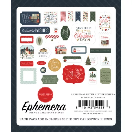 Carta Bella Christmas In The City Kivágatok Ephemera (1 csomag)