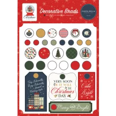   Carta Bella Christmas In The City Díszítőelem Adhesive Brads (1 csomag)