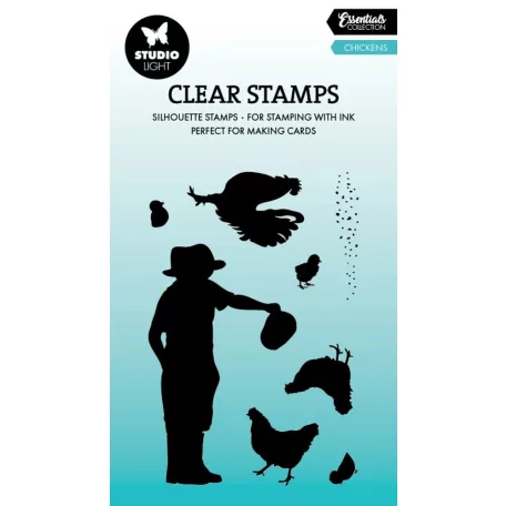 Szilikonbélyegző  Studio Light Chickens Essentials Clear Stamp (1 csomag)