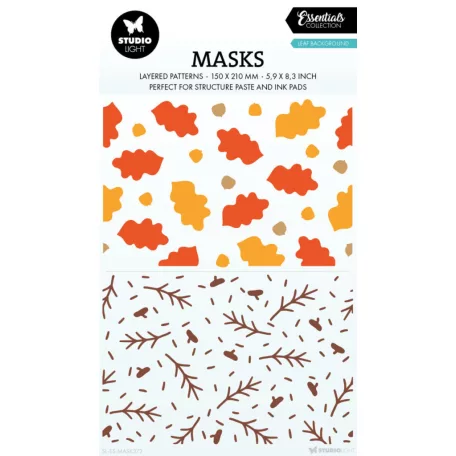 Stencil A5 Studio Light Leaf Background Essentials Mask (1 db)