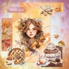 Papírkészlet A5Studio Light Cozy Autumn Essentials Mixed Paper Pad (42 lap)
