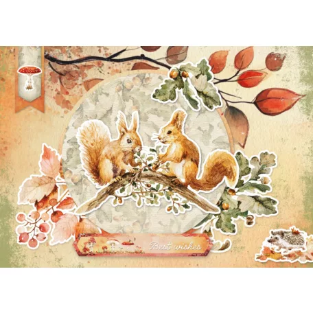 Papírkészlet A5 Studio Light Autumn In The Forest Essentials Mixed Paper Pad (42 lap)