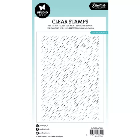 Szilikonbélyegző  Studio Light Rain Background Essentials Clear Stamp (1 csomag)