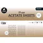 Acetát lap A4 Studio Light Snowflakes Gold Christmas Acetate Sheet (6 ív)