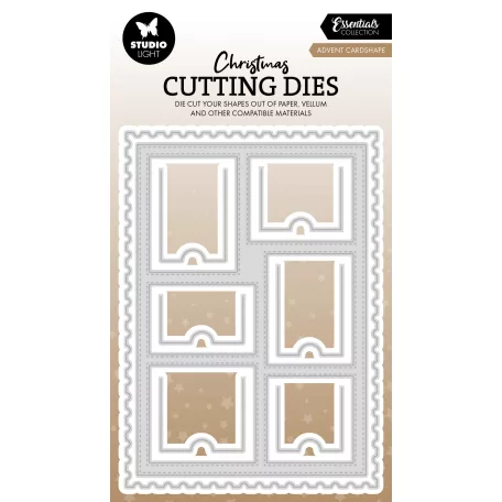 Vágósablon Studio Light Advent Cardshape Christmas Cutting Die (1 csomag)