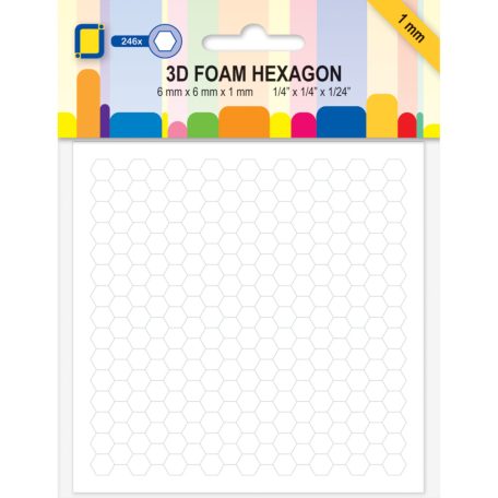 JEJE Produkt Ragasztópötty - hatszögek 6x6x1mm 3D Foam Hexagon (246 db)