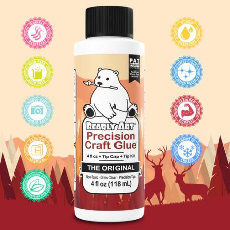 Bearly Art THE ORIGINAL + Tip Kit Preciziós ragasztó Precision Craft Glue (1 csomag)