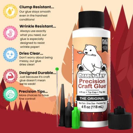 Bearly Art THE ORIGINAL + Tip Kit Preciziós ragasztó Precision Craft Glue (1 csomag)