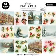   Studio Light Kollázs papírkészlet 8"(20 cm) Vintage Christmas Collage Paper Pad (24 lap)