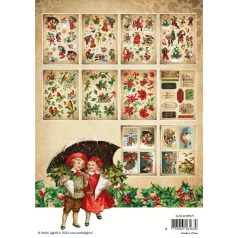  Kivágatok A5 Studio Light  Vintage Christmas Die-Cut Paper Pad (20 ív)
